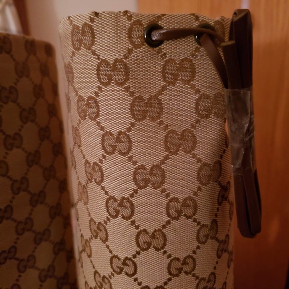 Gucci Brown Lisa 85 Knee High Drawstring Boots - Picture 6 of 10